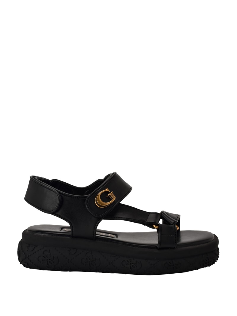 Lanara Strapped Sandal by GUESS - Stylish Faux-Leather
