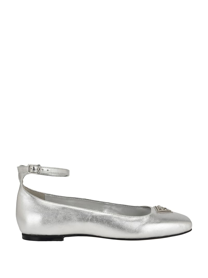 バレエシューズ Harmony Women's Leather Ballet Flats Silver TT00050-ARGENT Ballet pumps Argent Reqins - Women TT-00050 | Place des