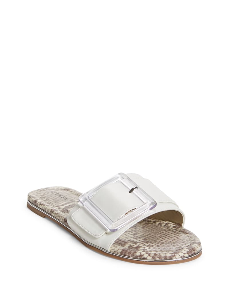 silver flat slippers