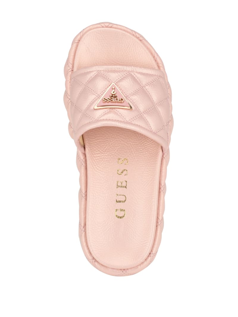 Longo Quilted Flatform Slides GUESS