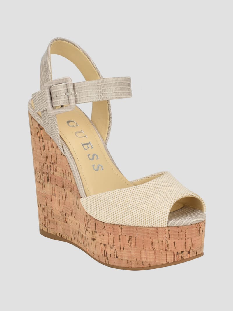 Taupe Summer Wedges