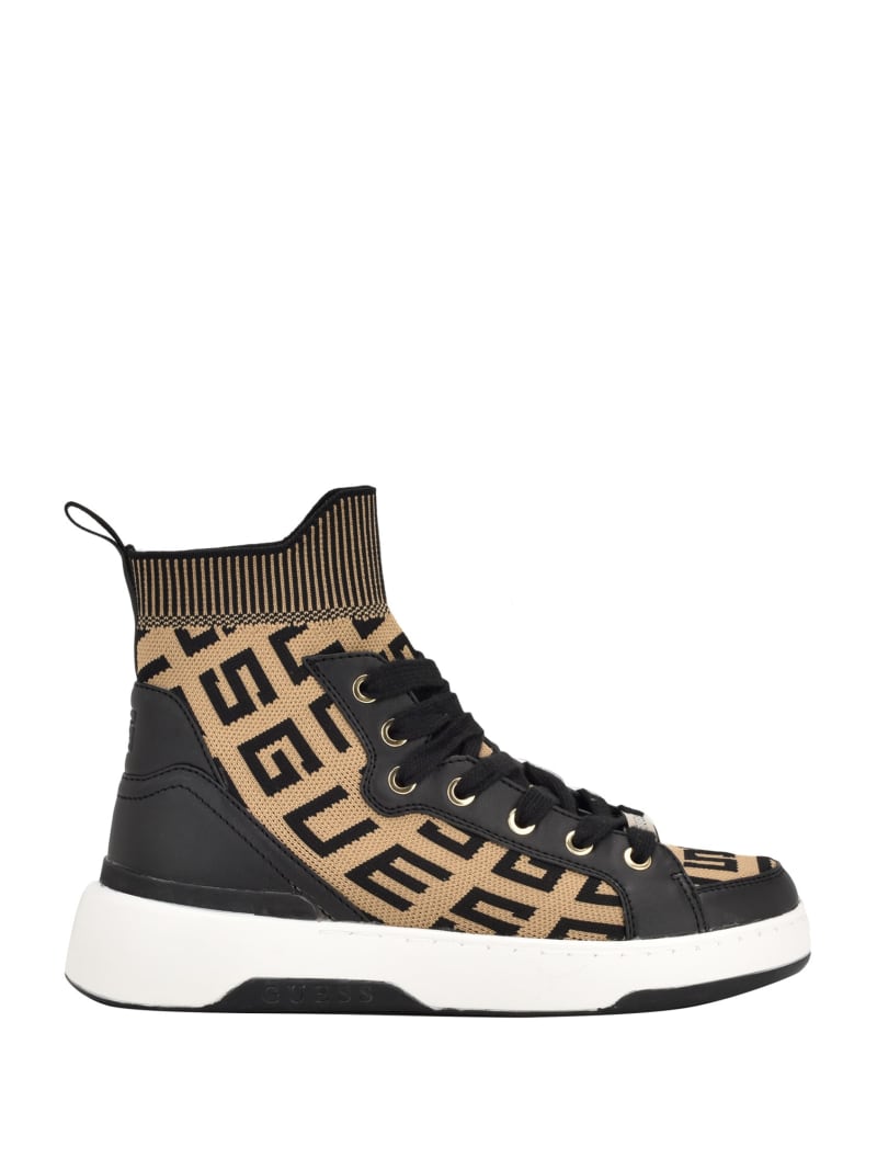 Mannen Logo Knit High-Top Sneakers