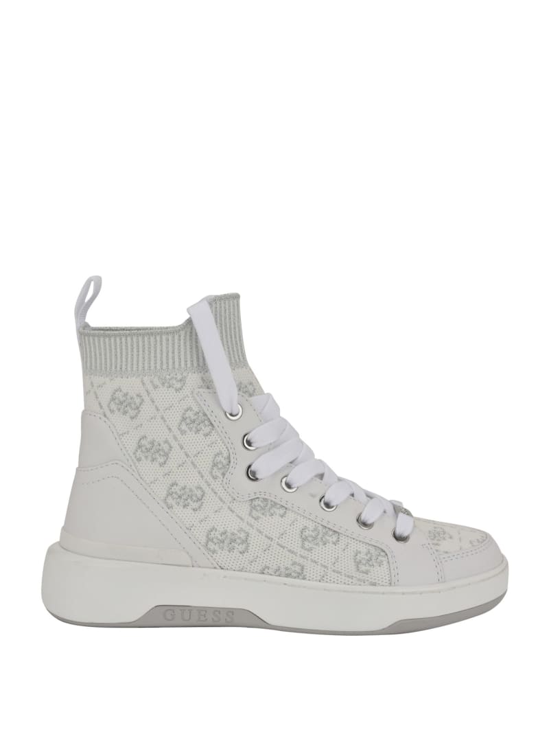 Quattro G Knit High Top Sneakers | GUESS