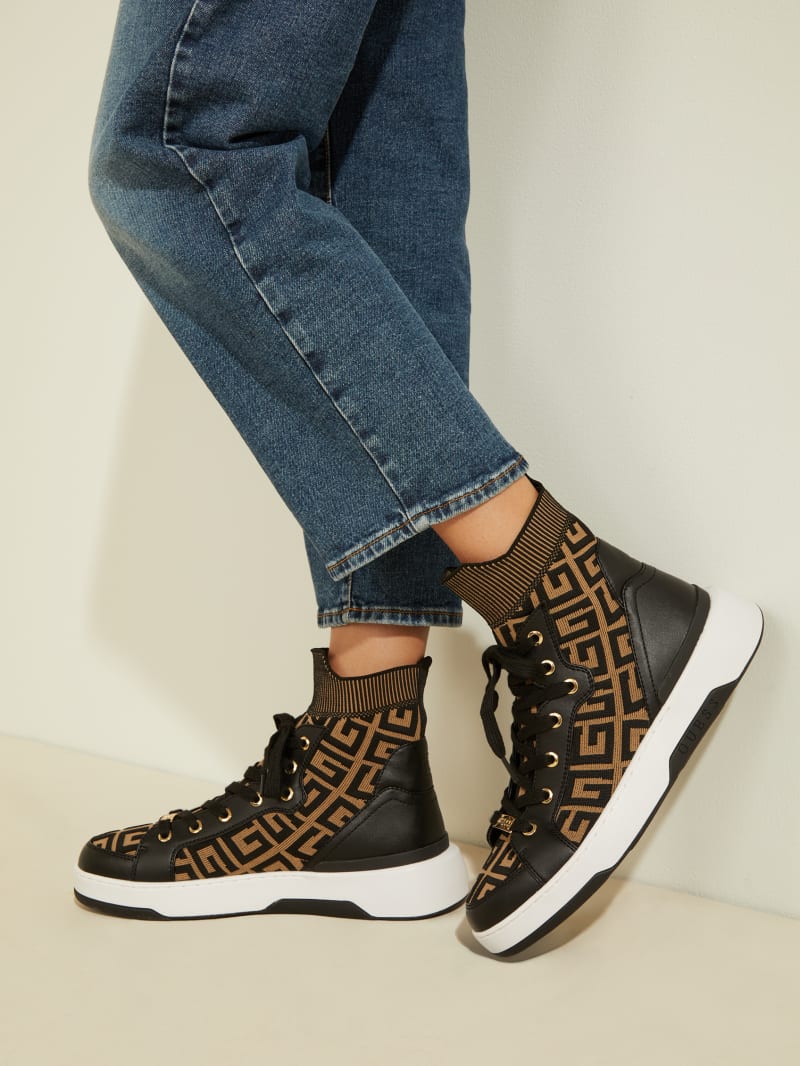 Women's guess high top sneakers hot sale