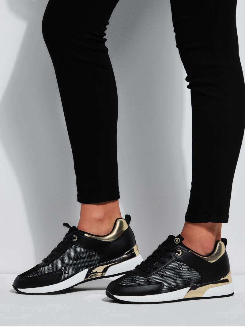 guess black slip on sneakers