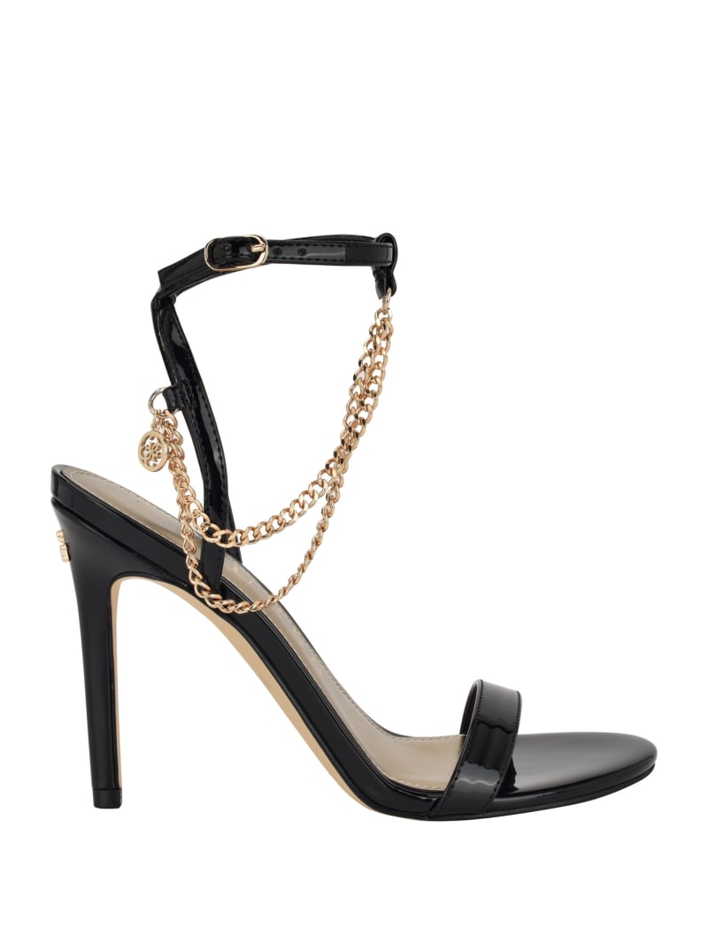 Gold Tone Chain Strap Heels GUESS Canada