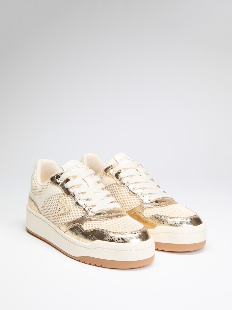 Miram Low-Top Metallic Sneakers · Guess