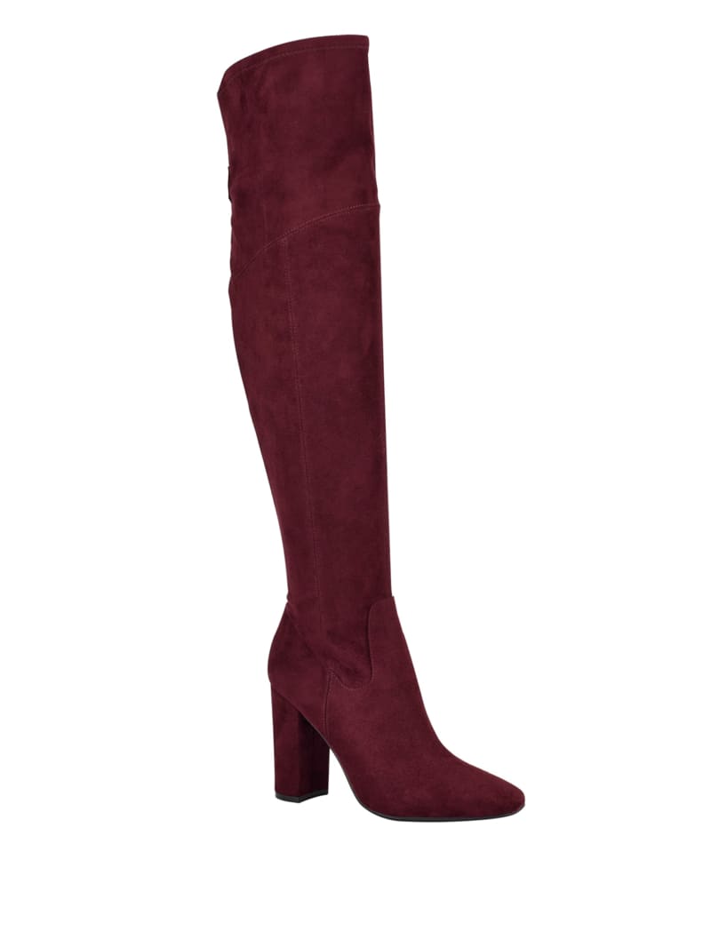 guess over the knee boots suede