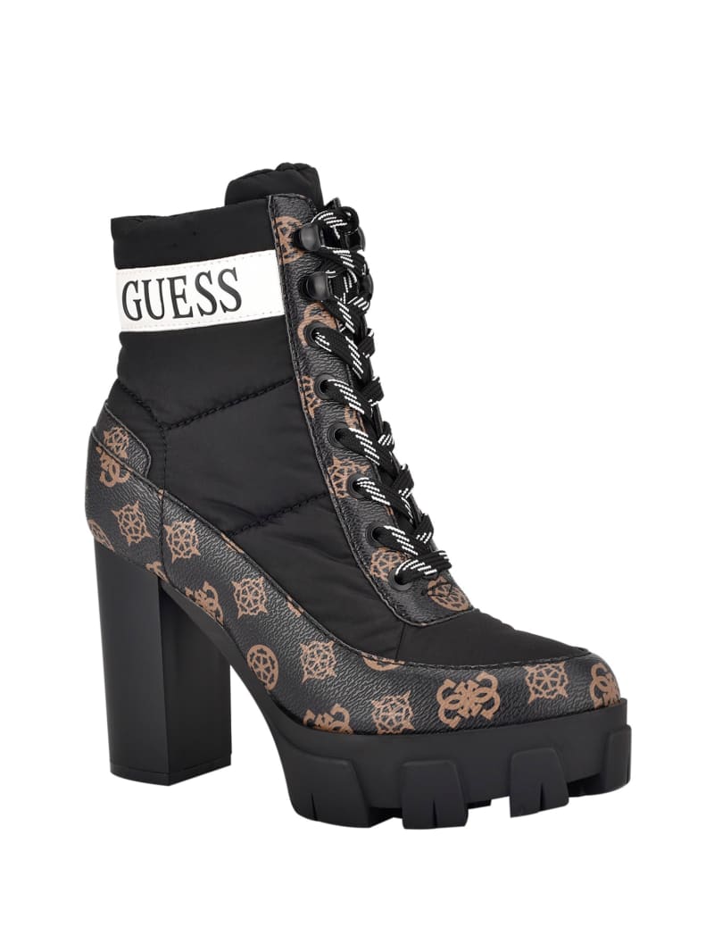 Nashia Lace-Up Heeled Booties | GUESS