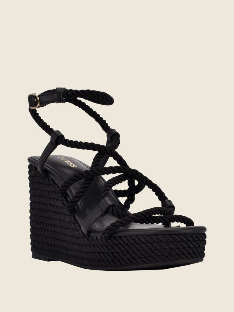 Sandales compens es sangles en corde Natesha GUESS Canada