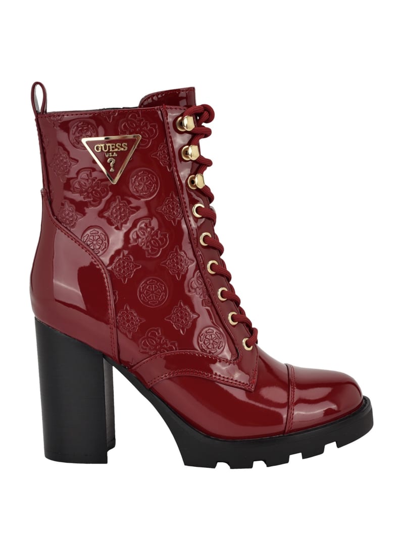 Guess red ankle boots cheap