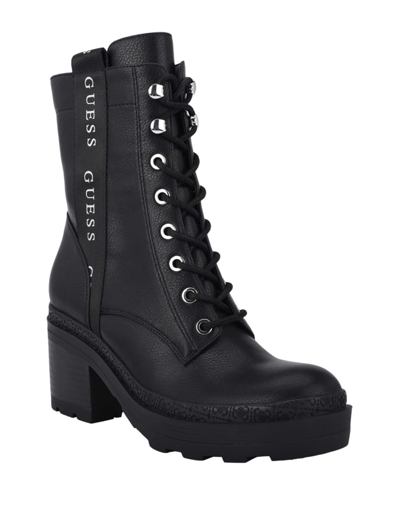 guess black combat boots