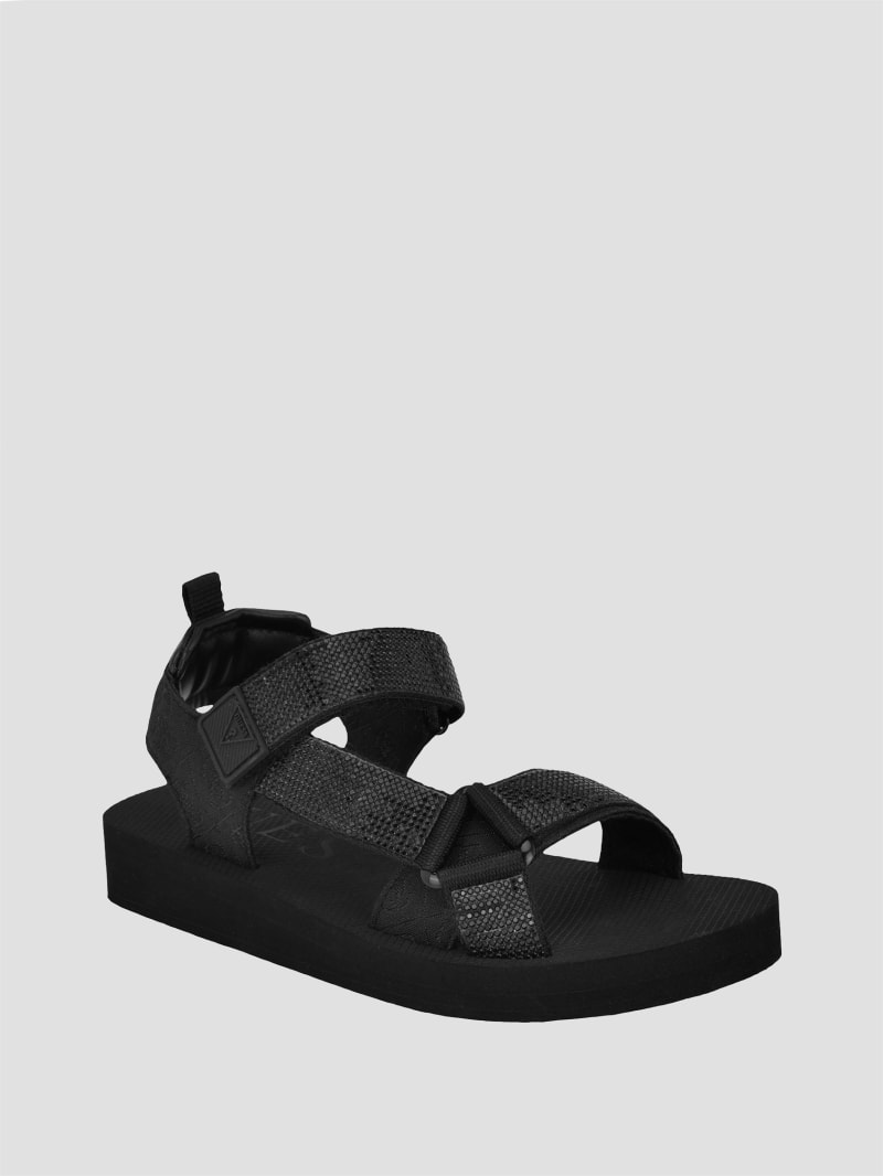 Nylaha Rhinestone Flatform Sandals GUESS Canada