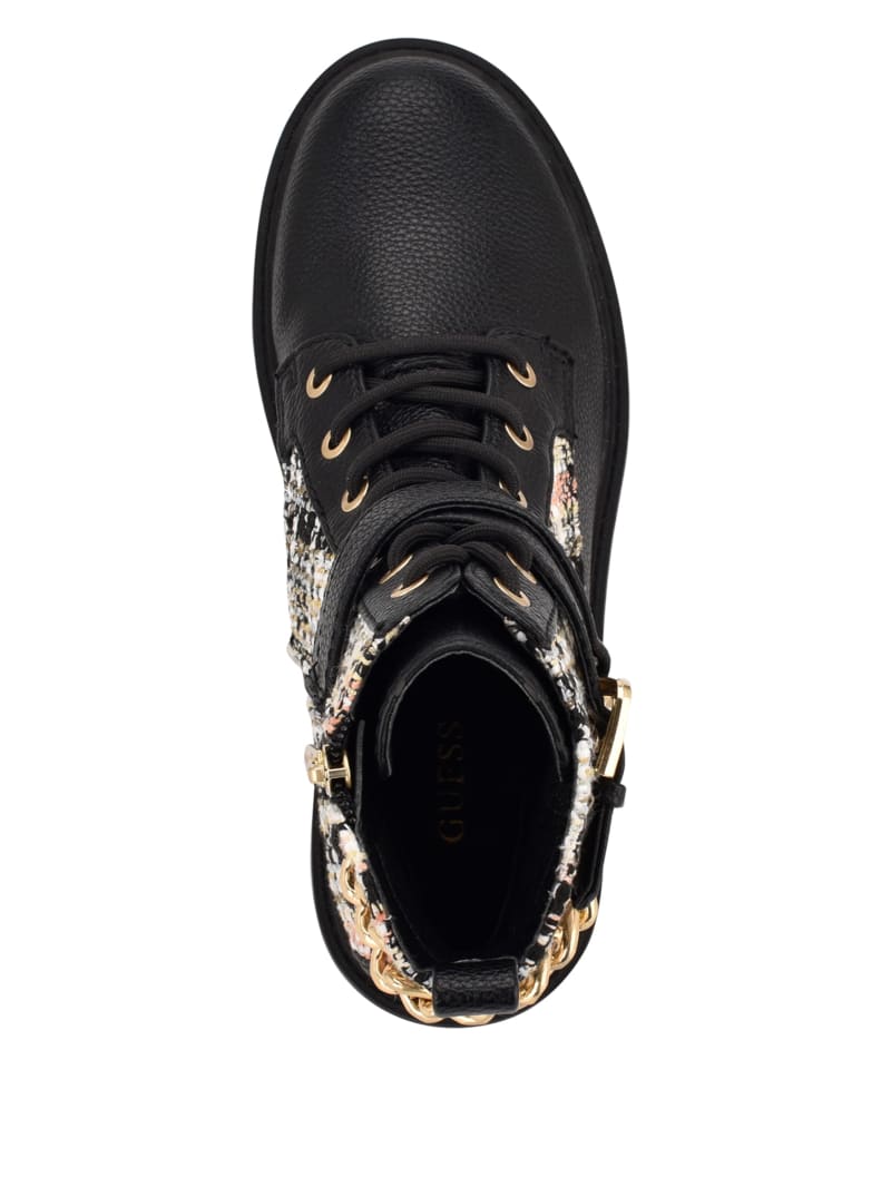 Olisey Tweed Combat Boots GUESS Canada