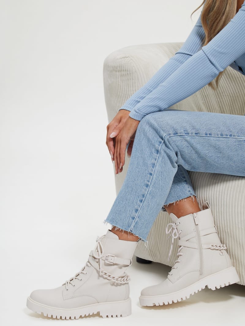 Olisie Buckle Utility Boots | GUESS