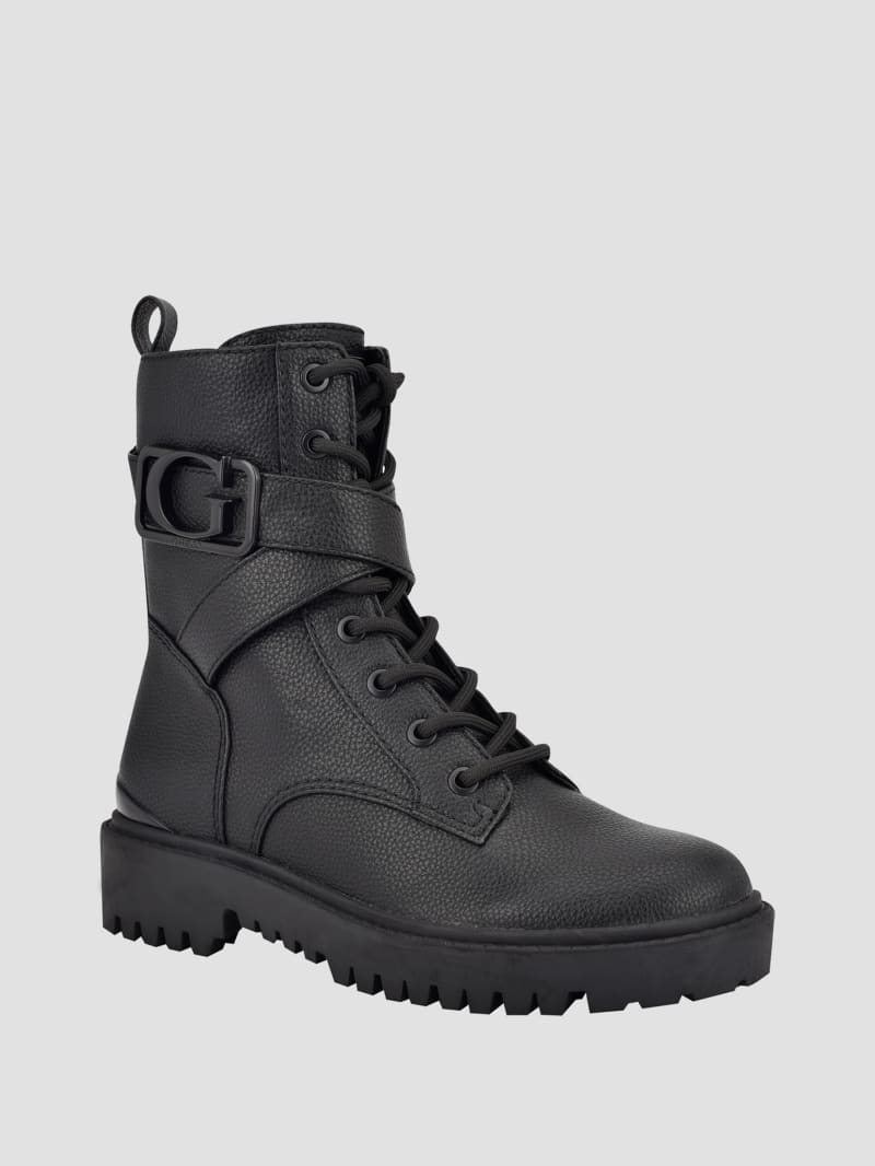 G by guess black combat sales boots