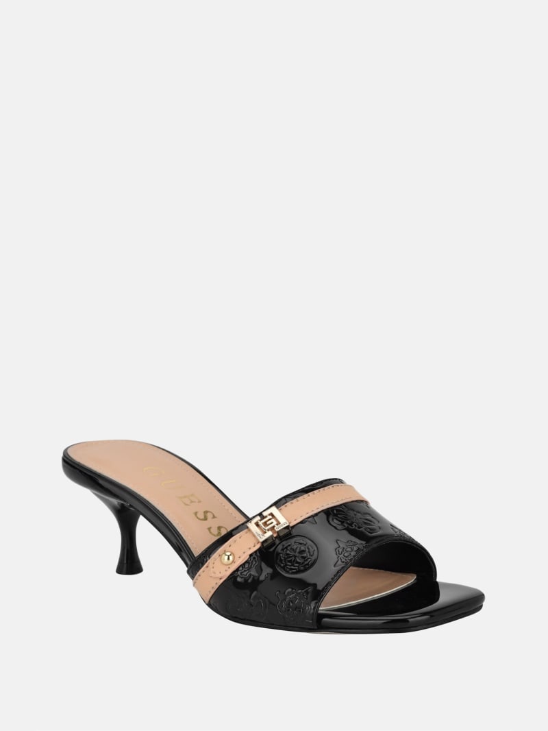 【GUESS】ピオミット Peomit Debossed Peony Mules | GUESS