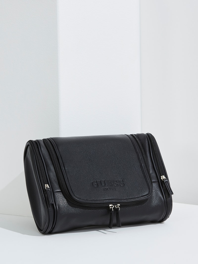 Guess WILDER TOILETRY TRAIN CASE - Kosmetiktasche - black/schwarz