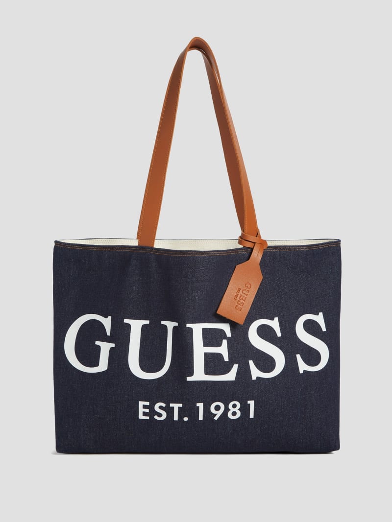 Denim bag guess sales