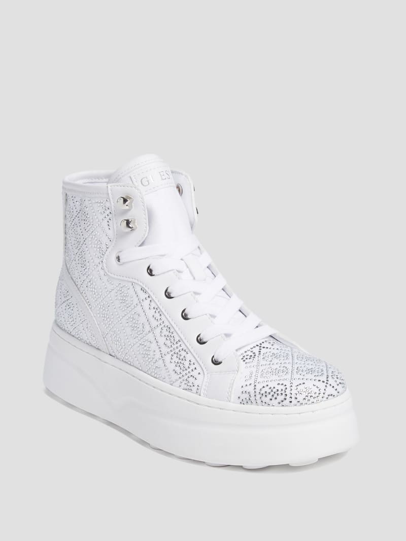 Rhinestone Quattro G High Top Sneakers