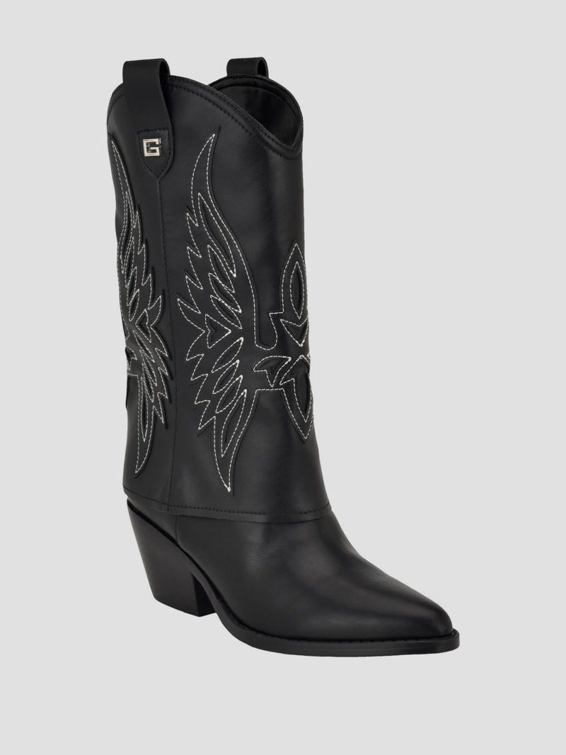 Raegan Fold Over Cowboy Boots GUESS
