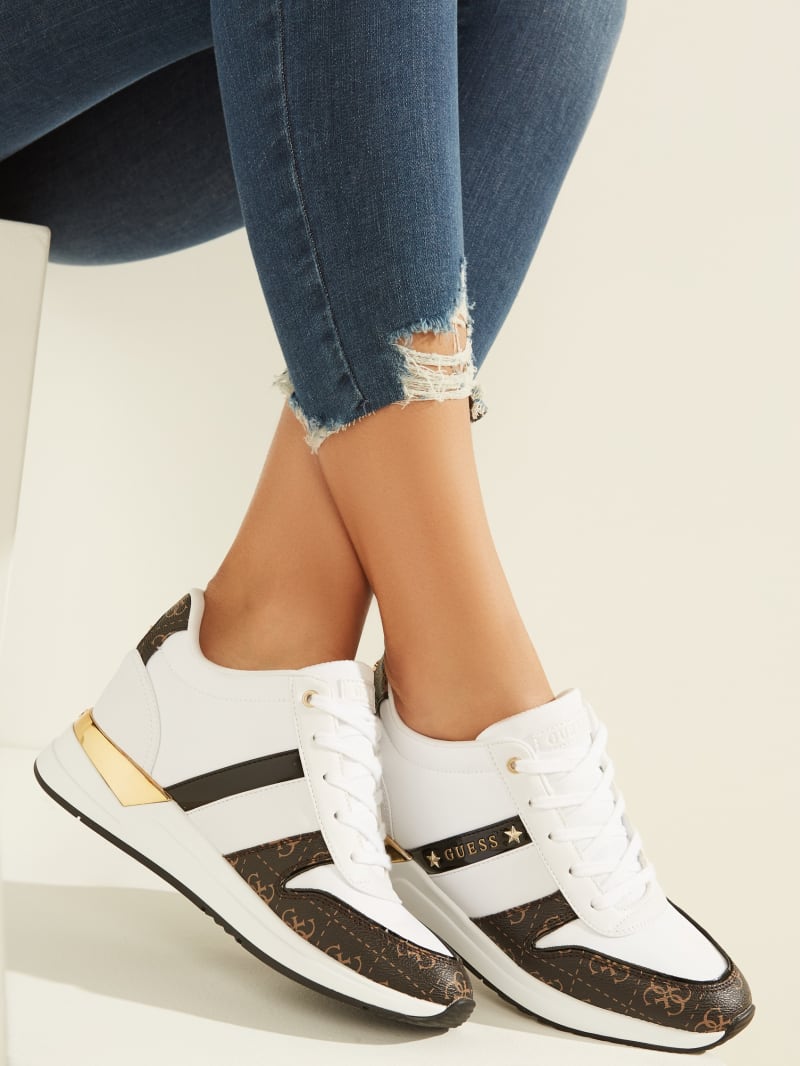 Guess Ravyn Logo Trim Sneakers. 2