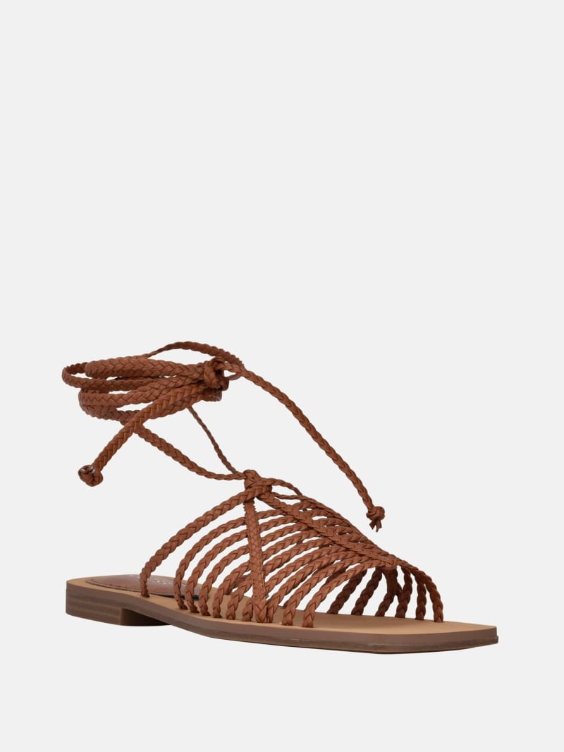Rayana Strappy Lace-Up Sandals · Guess