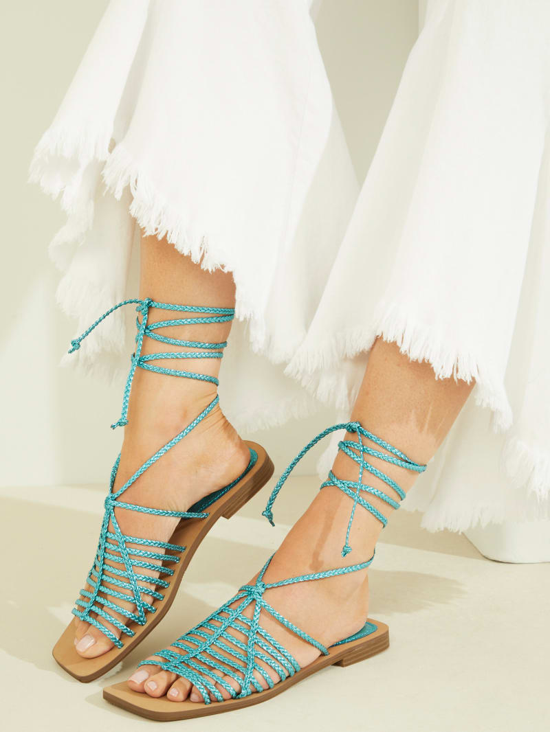 Caytie genuine calf hair ankle new arrivals strap sandal