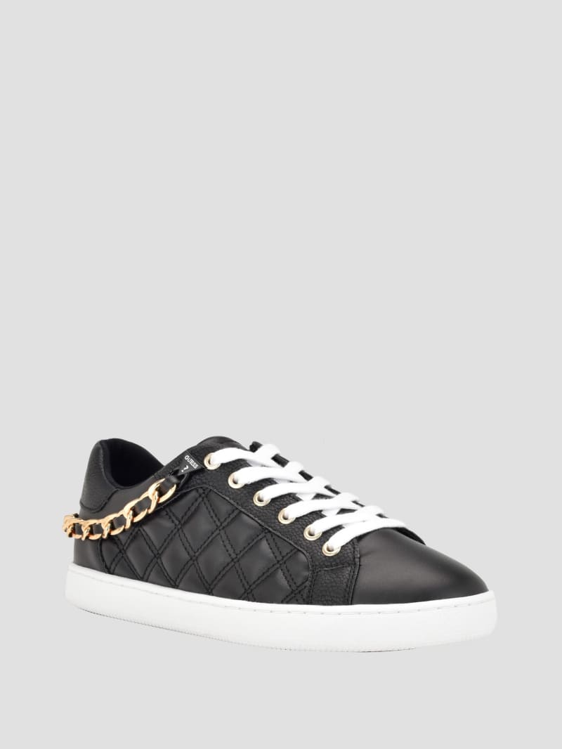 Guess black quilted sneakers clearance