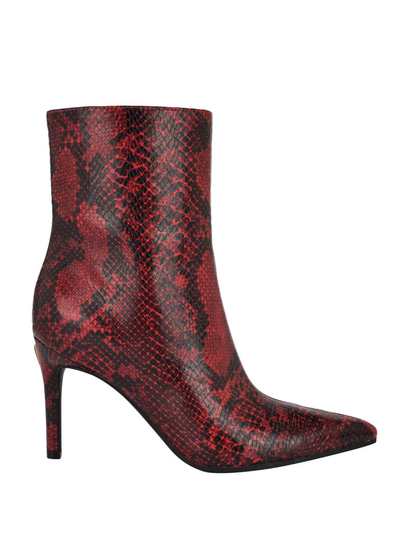 Mango red snakeskin boots online