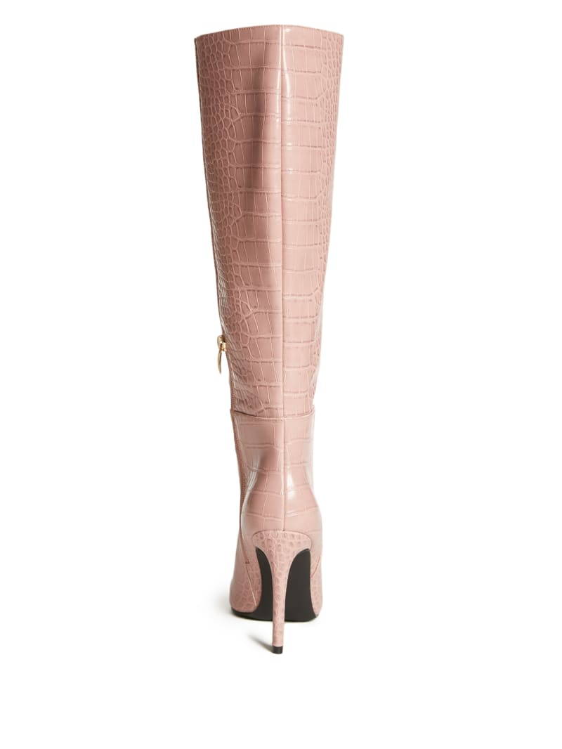 Pink croc boots online