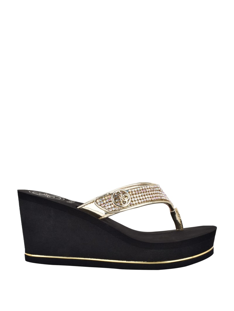Guess sarraly eva logo wedge sandals store