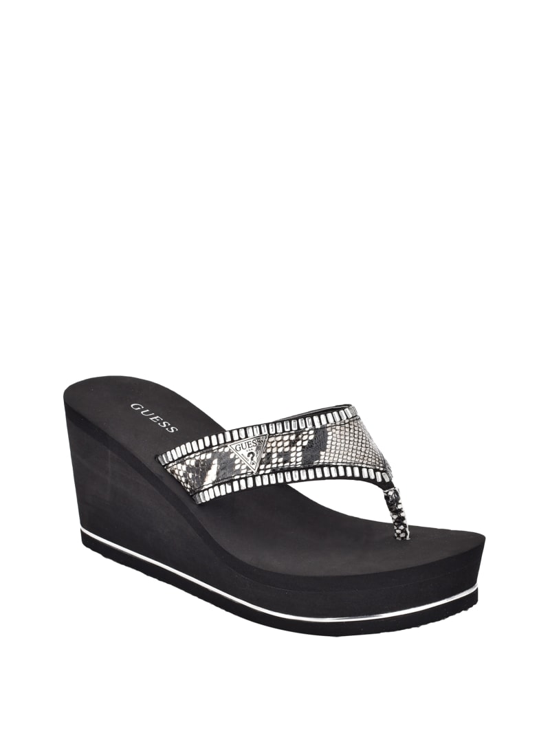guess wedge thong sandals