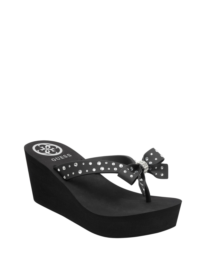 Siarra Rhinestone Platform Flip Flops 