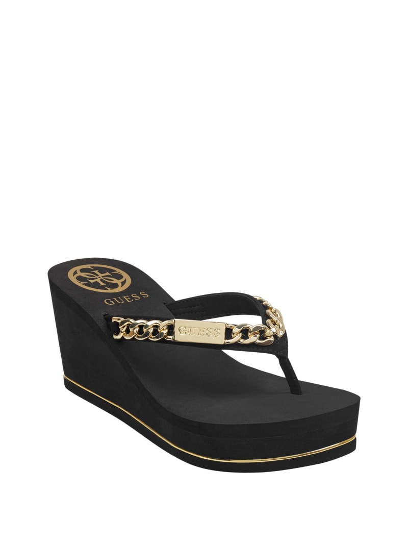 Guess platform flip flops discount