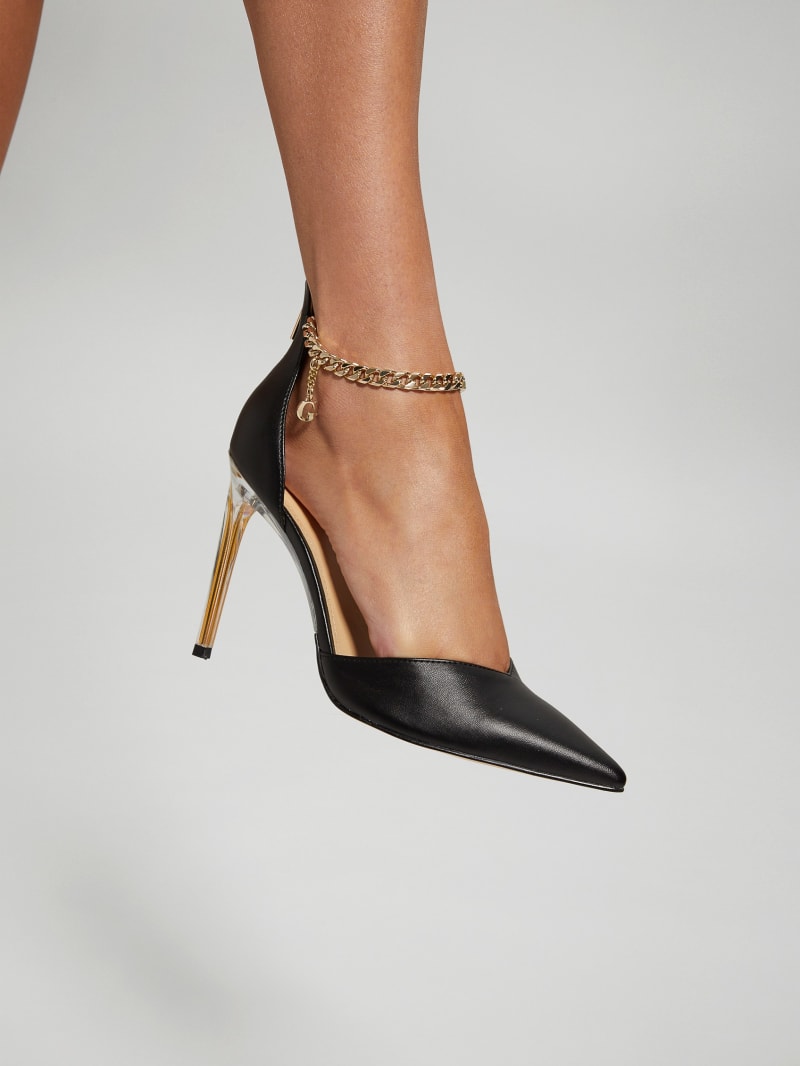 Shoes Pumps Strappy Pumps Gold & Gold Strapped pumps black casual look 