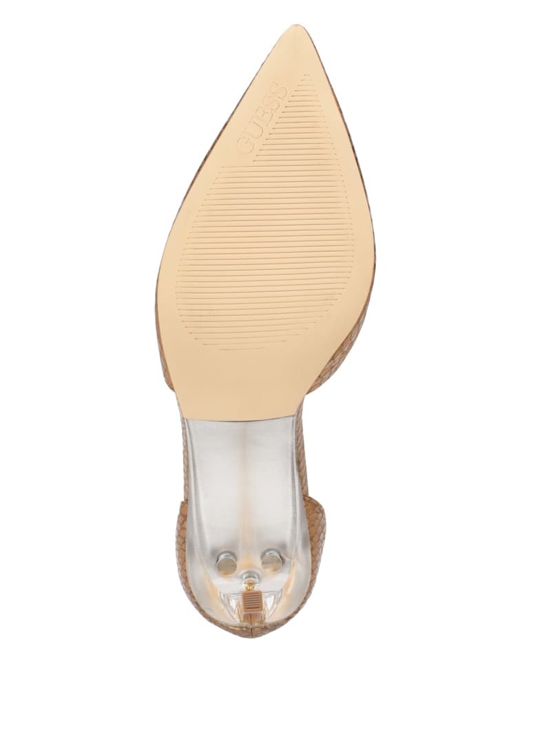 GUESS Women's Stefany Pump - Pointed Toe Heels With Chain Closure & Guess Charm | Elegant Dress Shoes For Women - View #11