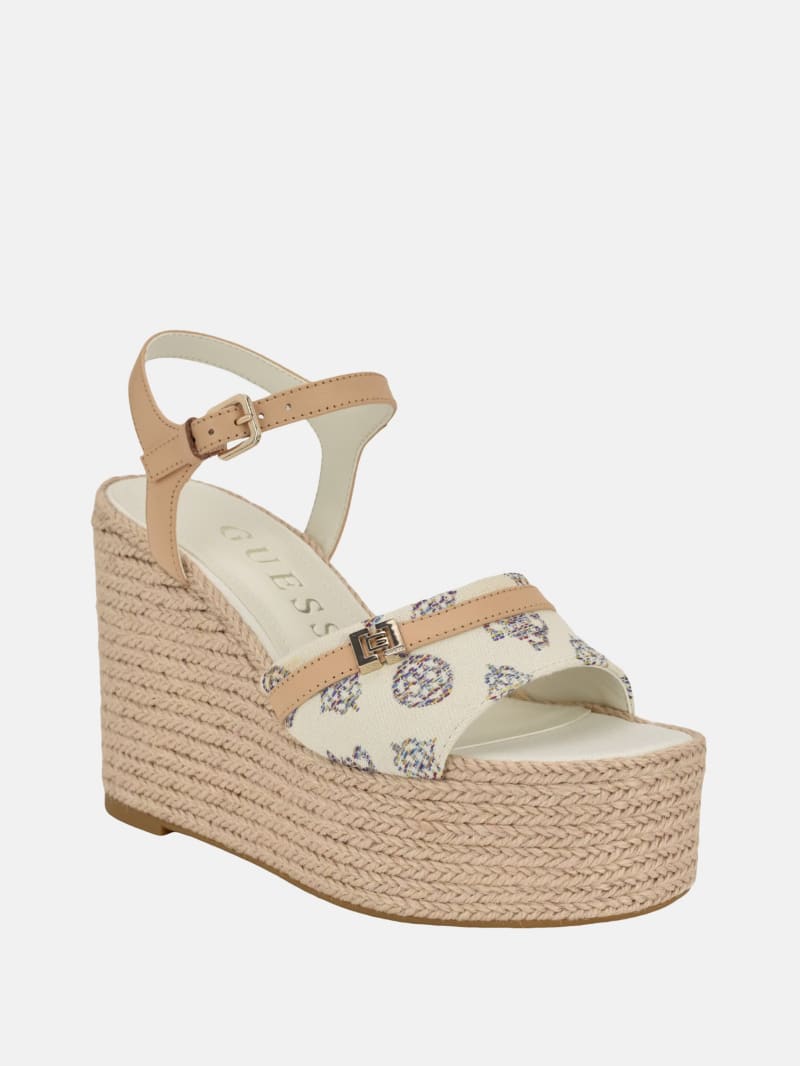 Taani Peony Wedge Heels · Guess
