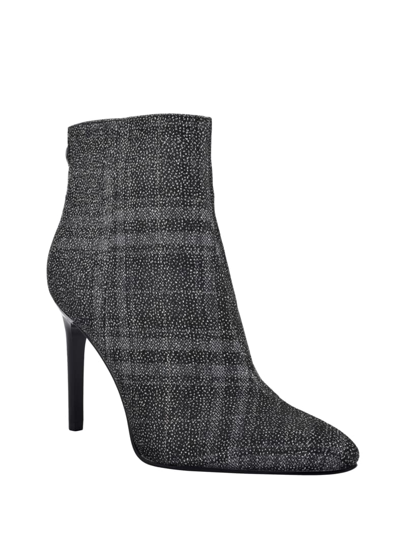 grey plaid booties