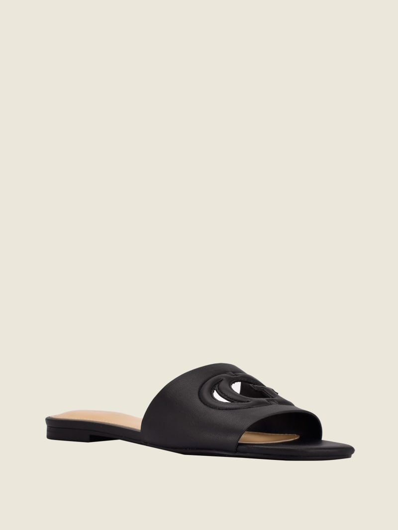 Tashia Logo Slide Sandals | GUESS Canada