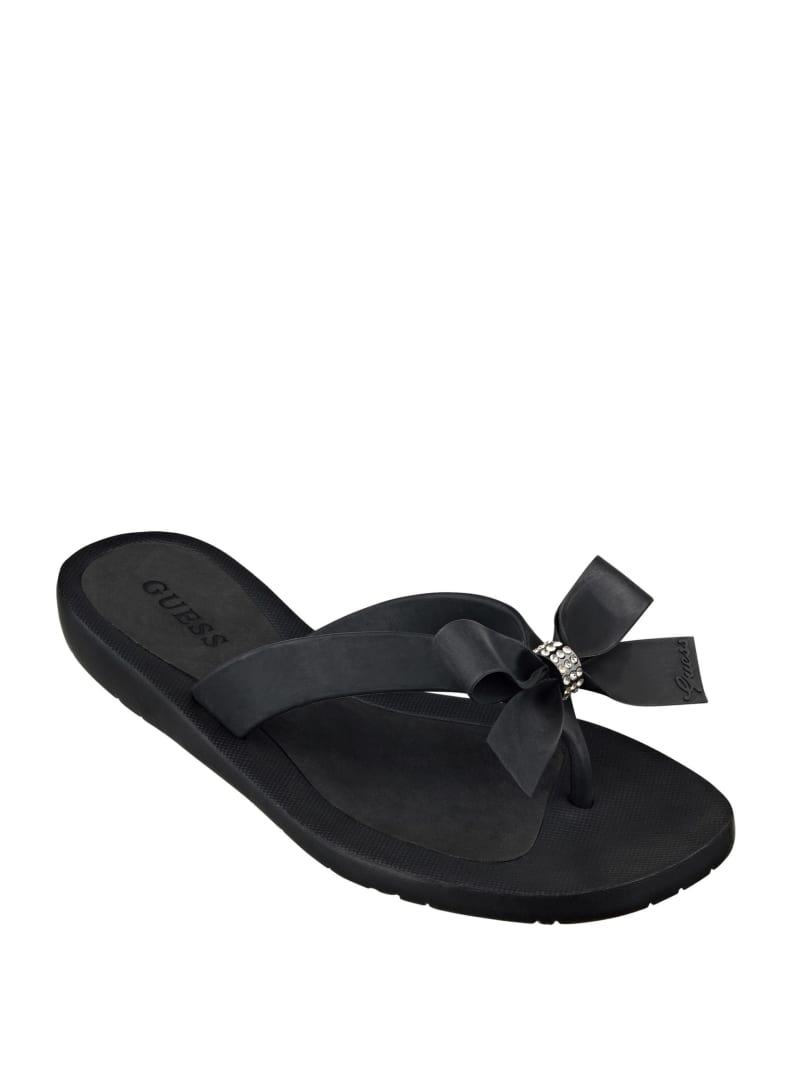 guess black flip flops