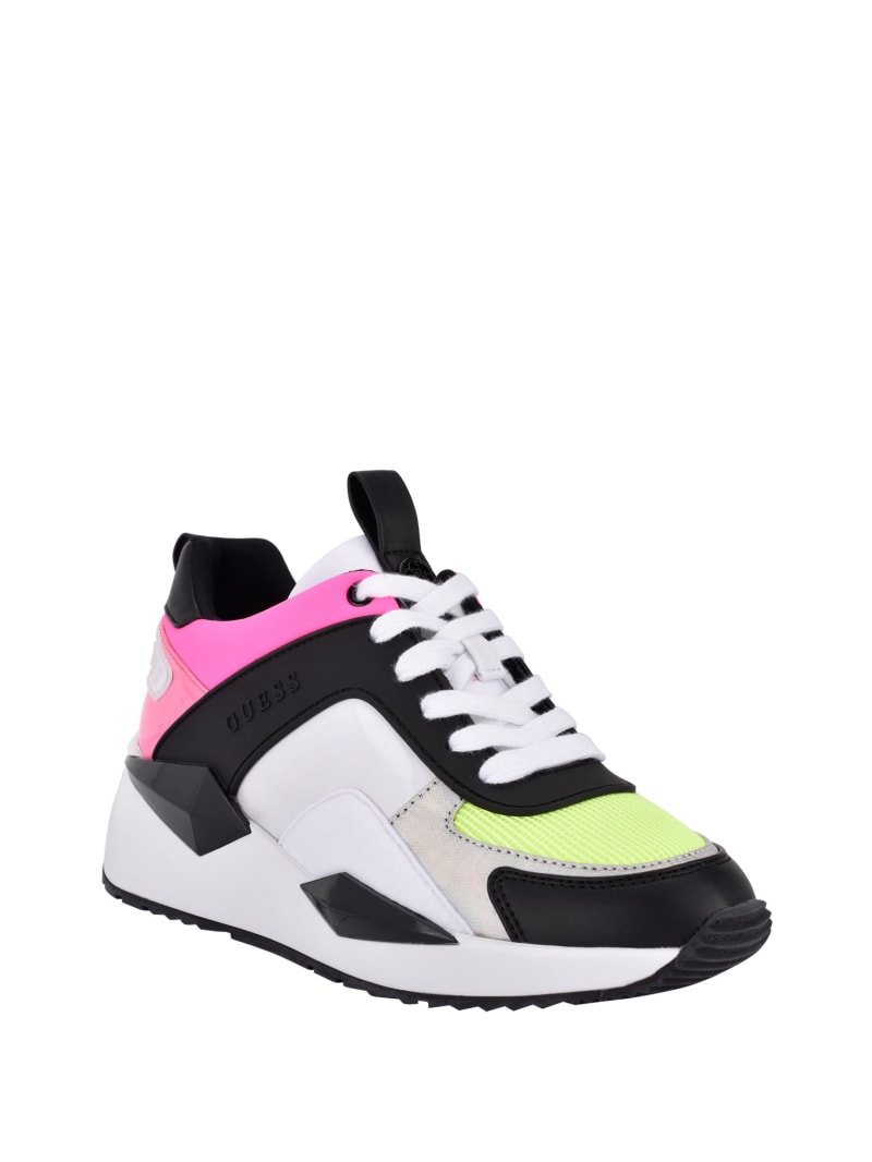 neon and black sneakers