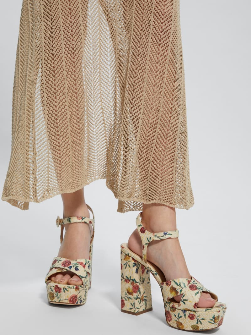 Vallenn Floral Platform Sandals