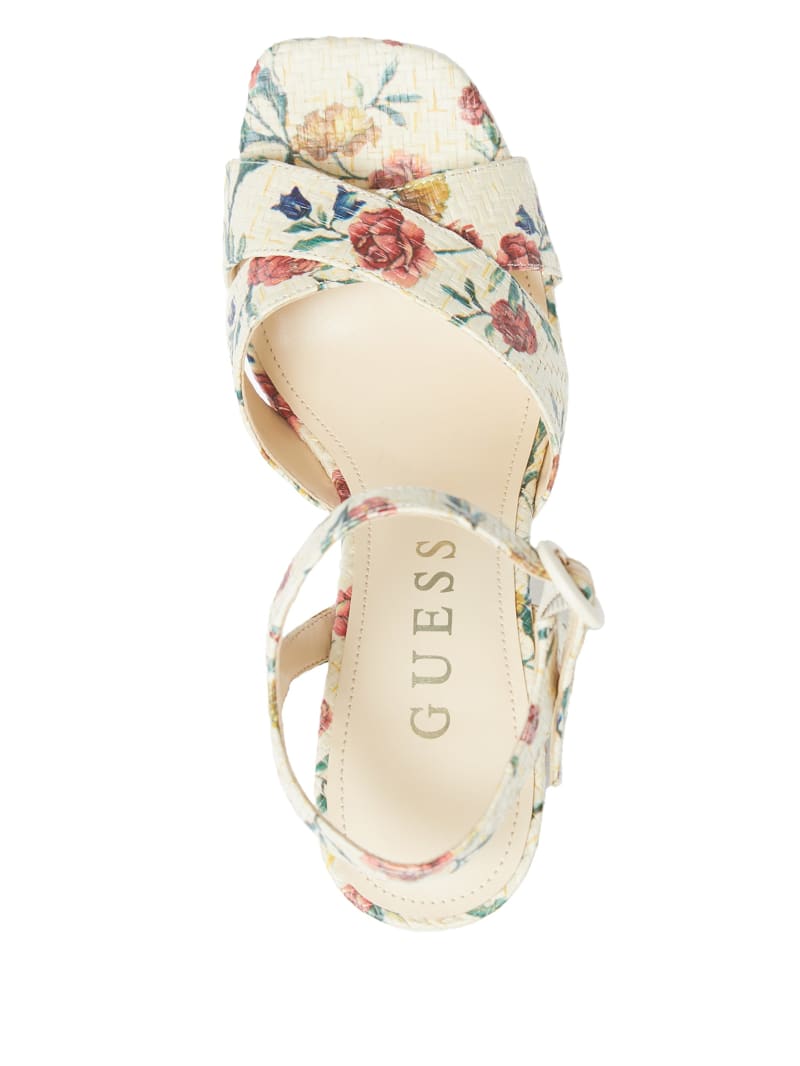Vallenn Floral Platform Sandals