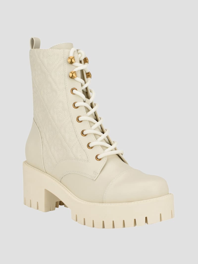 Guess white 2025 ankle boots