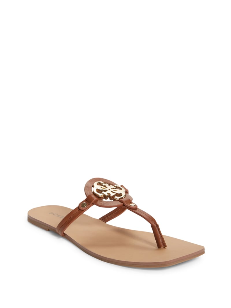 Guess Zali Logo T-Strap Sandals. 3