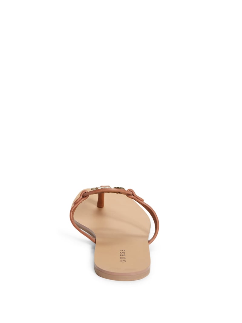 Guess Zali Logo T-Strap Sandals. 5