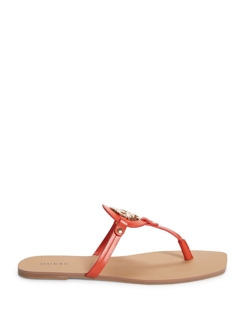 Guess Zali Logo T-Strap Sandals. 3