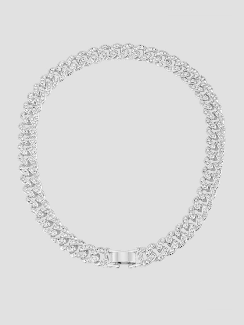 Guess silver chain necklace deals