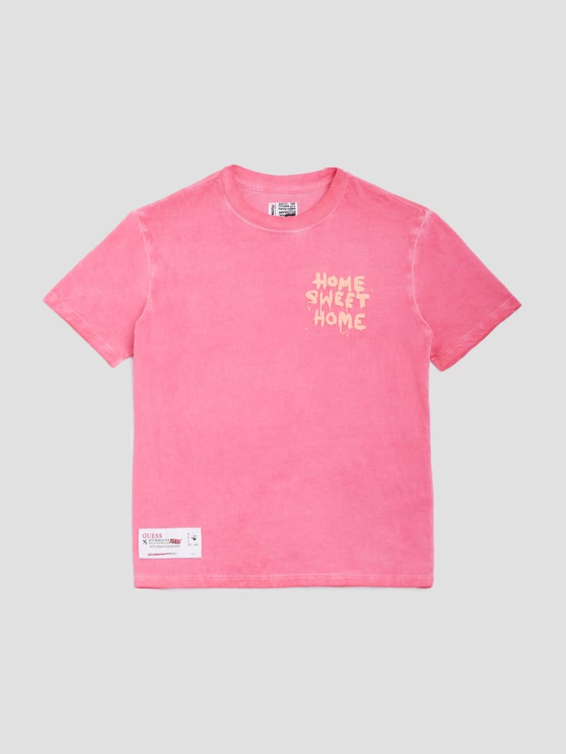Guess pink tee hot sale